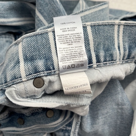 PacSun blue and white pinstripe high rise straight jeans - Picture 6 of 12